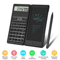 2-In-1 Foldable Scientific Calculator & 6 Inch Writing Tablet 10 Digit LCD Display for College Office Student Teacher Accountant