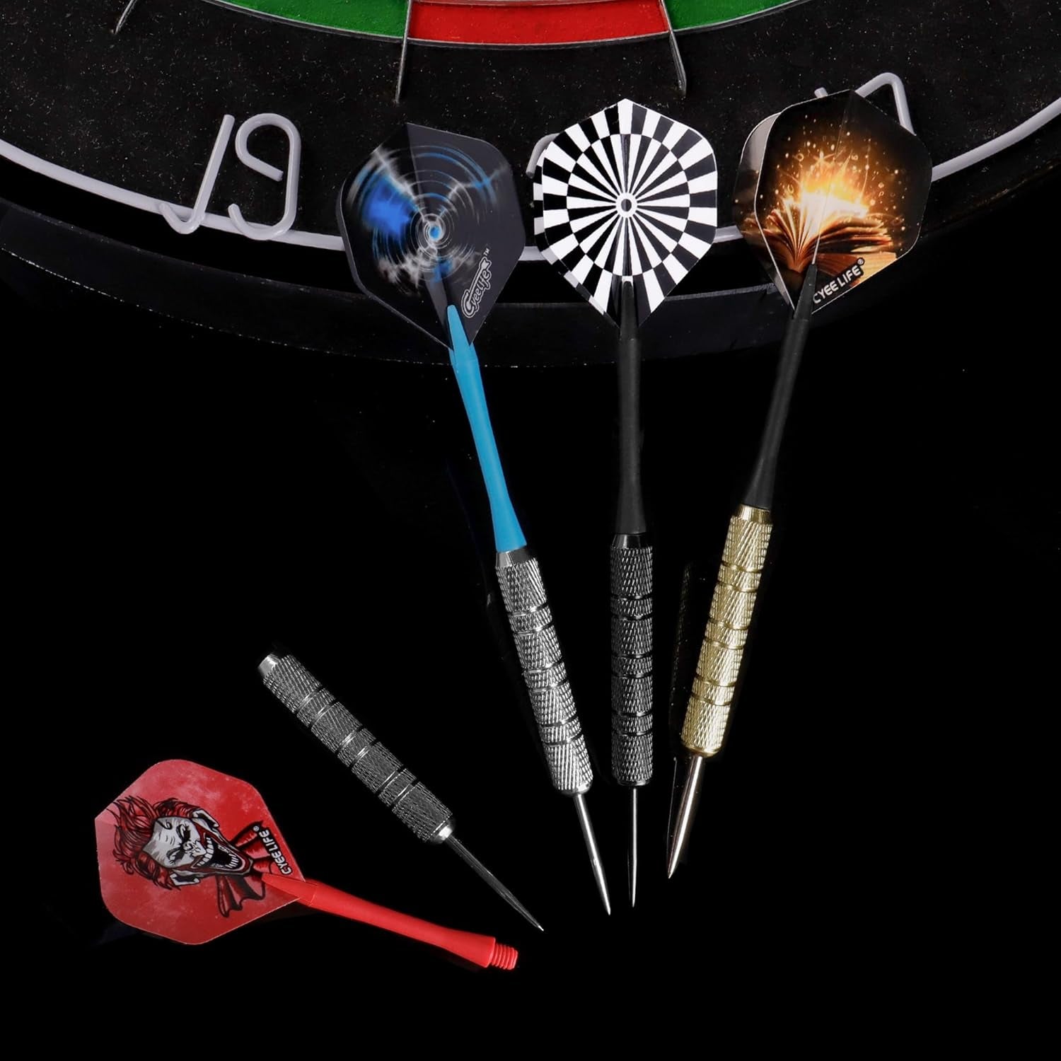 Steel Tip Darts,18Pcs Professional Metal Darts, Darts Metal Tip Set, Metal Darts for Dartboard,For Beginners and Hobbyists