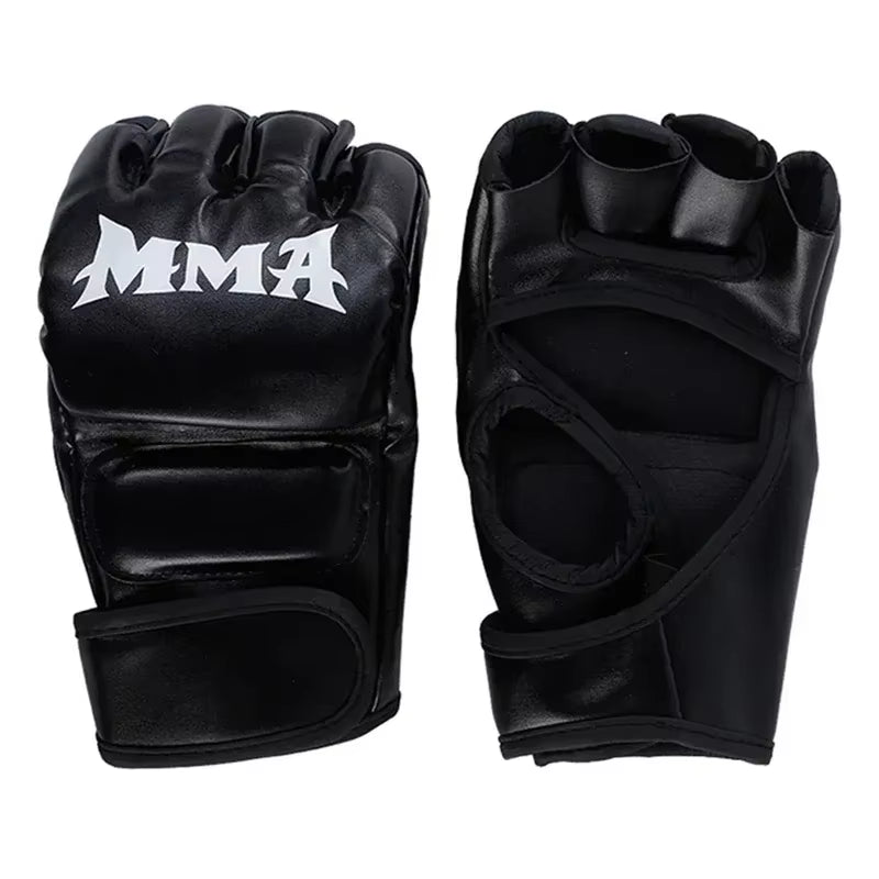 Professional Boxing Training Gloves Half Finger Leather Cushion for Adult Sanda Boxing UFC Training Sandbag Knuckles