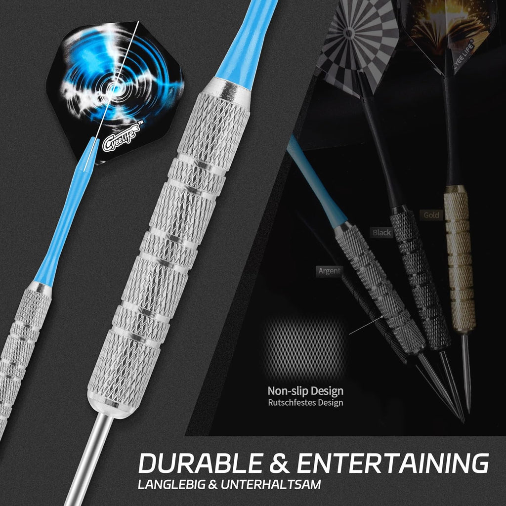 Steel Tip Darts,18Pcs Professional Metal Darts, Darts Metal Tip Set, Metal Darts for Dartboard,For Beginners and Hobbyists